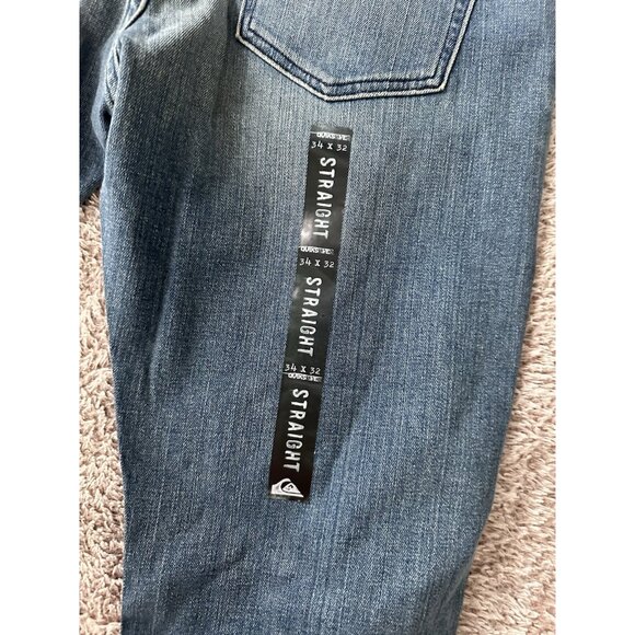 Quiksilver Men’s Jeans Revolver Straight Fit Blue Size 34 x 32  New - Picture 11 of 14
